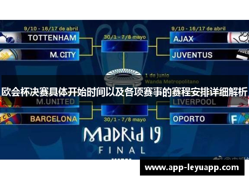 欧会杯决赛具体开始时间以及各项赛事的赛程安排详细解析 欧会杯决赛具体开始时间以及各项赛事的赛程安排详细解析